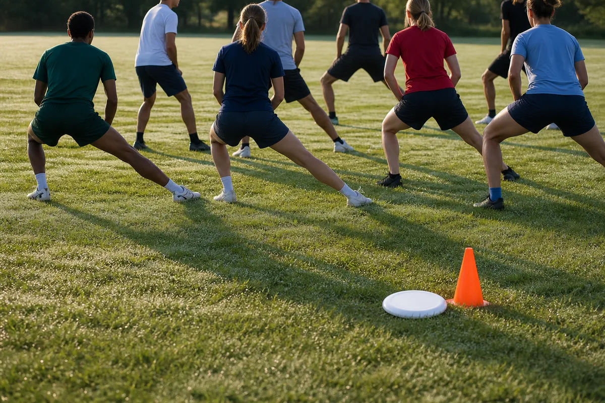 Échauffement ultimate frisbee : la routine avant match